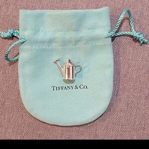 Tiffany & Co. Silver Watering Can Charm with Blue Pouch